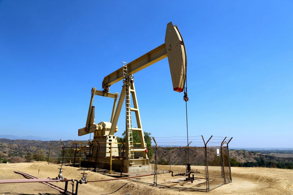 Still active oil well along the Olinda Oil Trail.