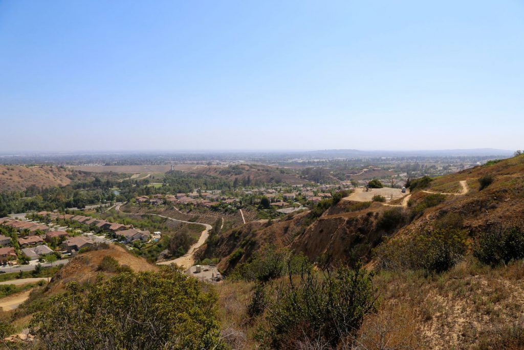 Vista of Orange County from along the Olinda Oil Trail.